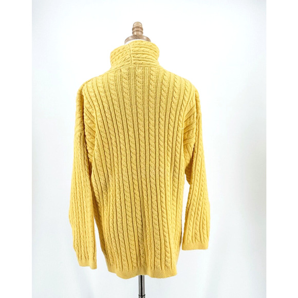 Vintage 90s Fashion Workshop Cable Knit Sweater Large Chunky Preppy Old Money - Picture 4 of 9